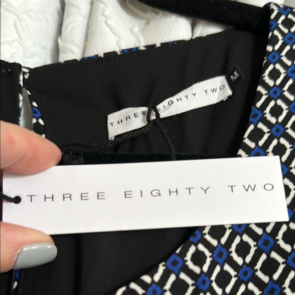 H&M Black and Blue Patterned Jumpsuit